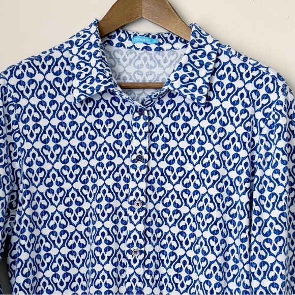 J. McLaughlin Stretch Cotton Blend Polo Shirt XL - Picture 2 of 6